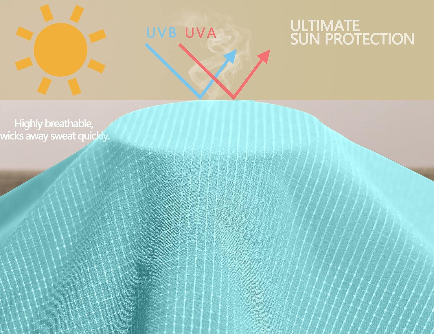 imageLittle Donkey Andy Womens Sun Protection Hoodie Jackets Long Sleeve UPF50 Shirts Hiking Travel Camp Air Holes Full ZipIsland Paradise