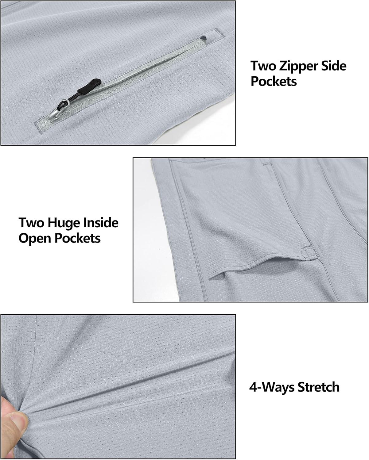 imageLittle Donkey Andy Womens Sun Protection Hoodie Jackets Long Sleeve UPF50 Shirts Hiking Travel Camp Air Holes Full ZipLight Gray