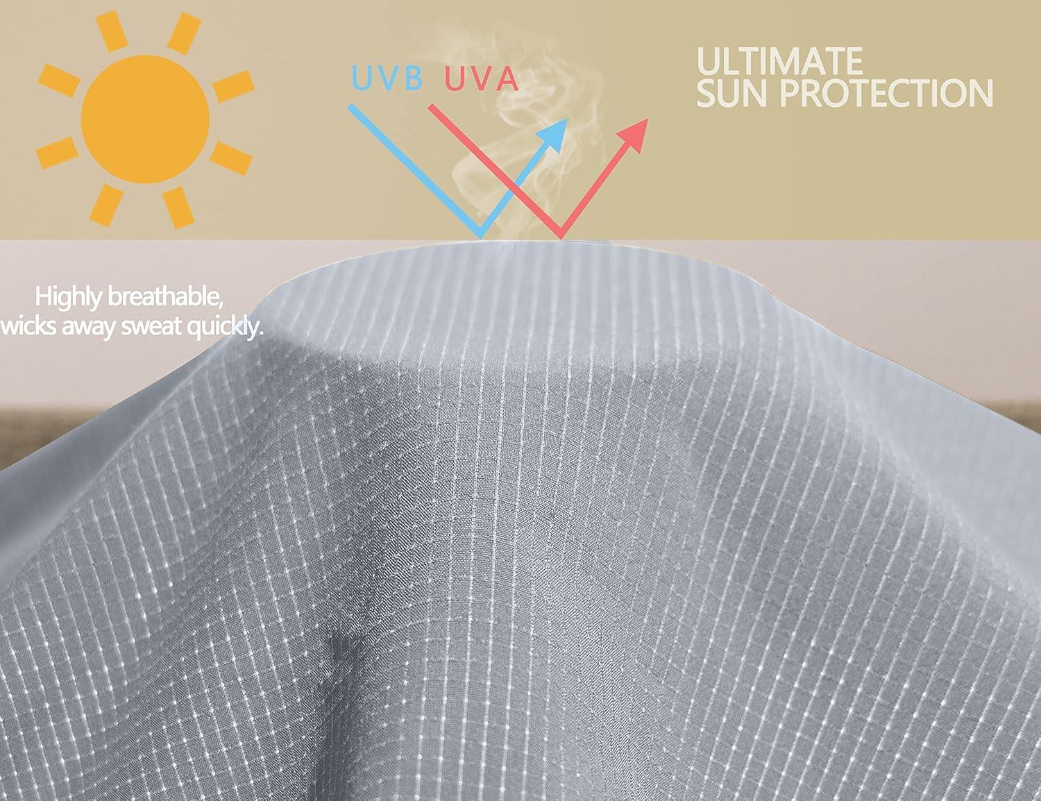 imageLittle Donkey Andy Womens Sun Protection Hoodie Jackets Long Sleeve UPF50 Shirts Hiking Travel Camp Air Holes Full ZipLight Gray