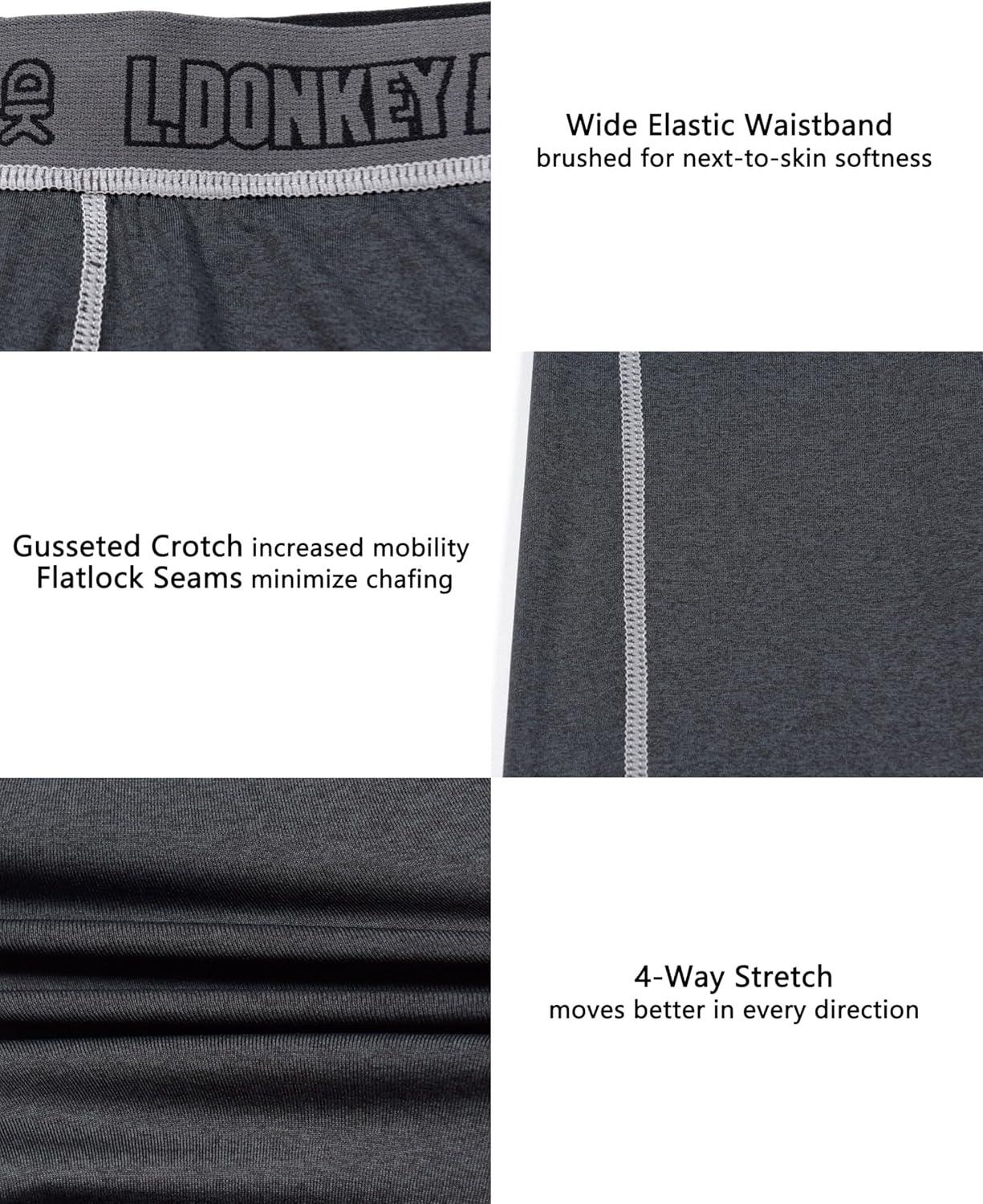 imageLittle Donkey Andy Womens Thermal Underwear Sets Lightweight Warm Base Layers Quick Dry Wicking Top and Bottom for Winter1 Black