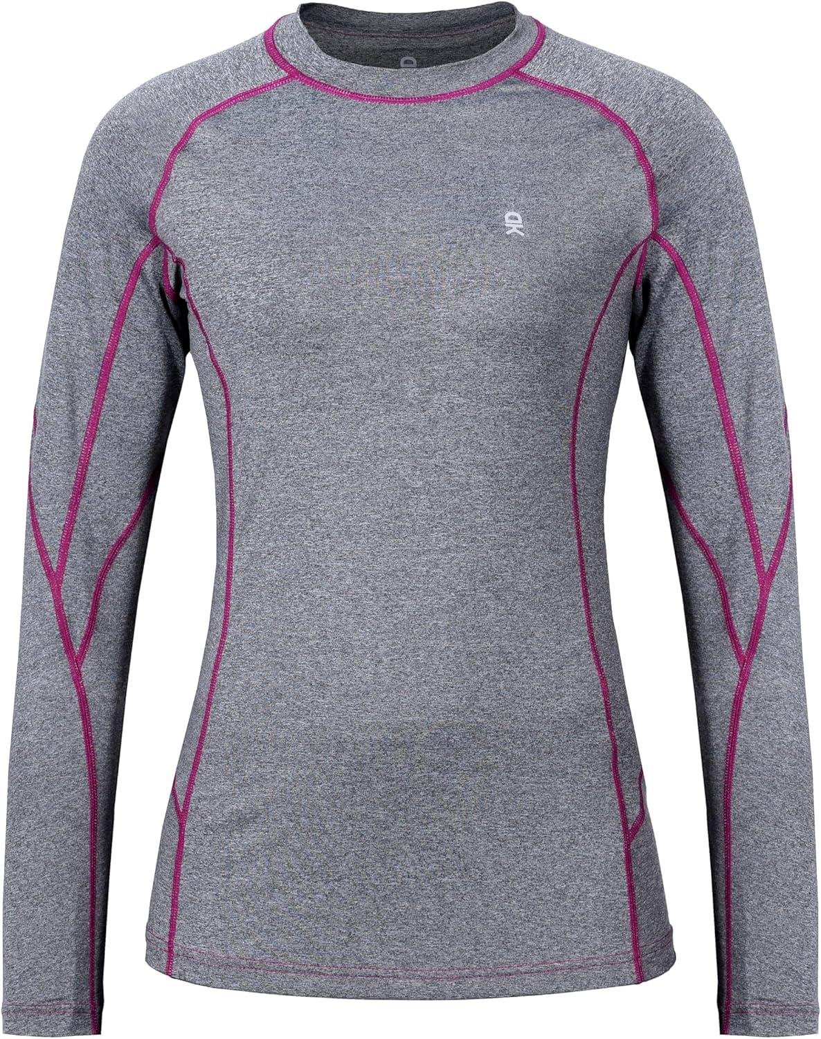 imageLittle Donkey Andy Womens Thermal Underwear Sets Lightweight Warm Base Layers Quick Dry Wicking Top and Bottom for Winter2 Gray