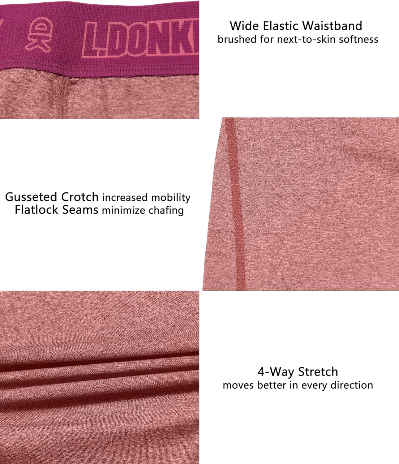imageLittle Donkey Andy Womens Thermal Underwear Sets Lightweight Warm Base Layers Quick Dry Wicking Top and Bottom for Winter4 Red