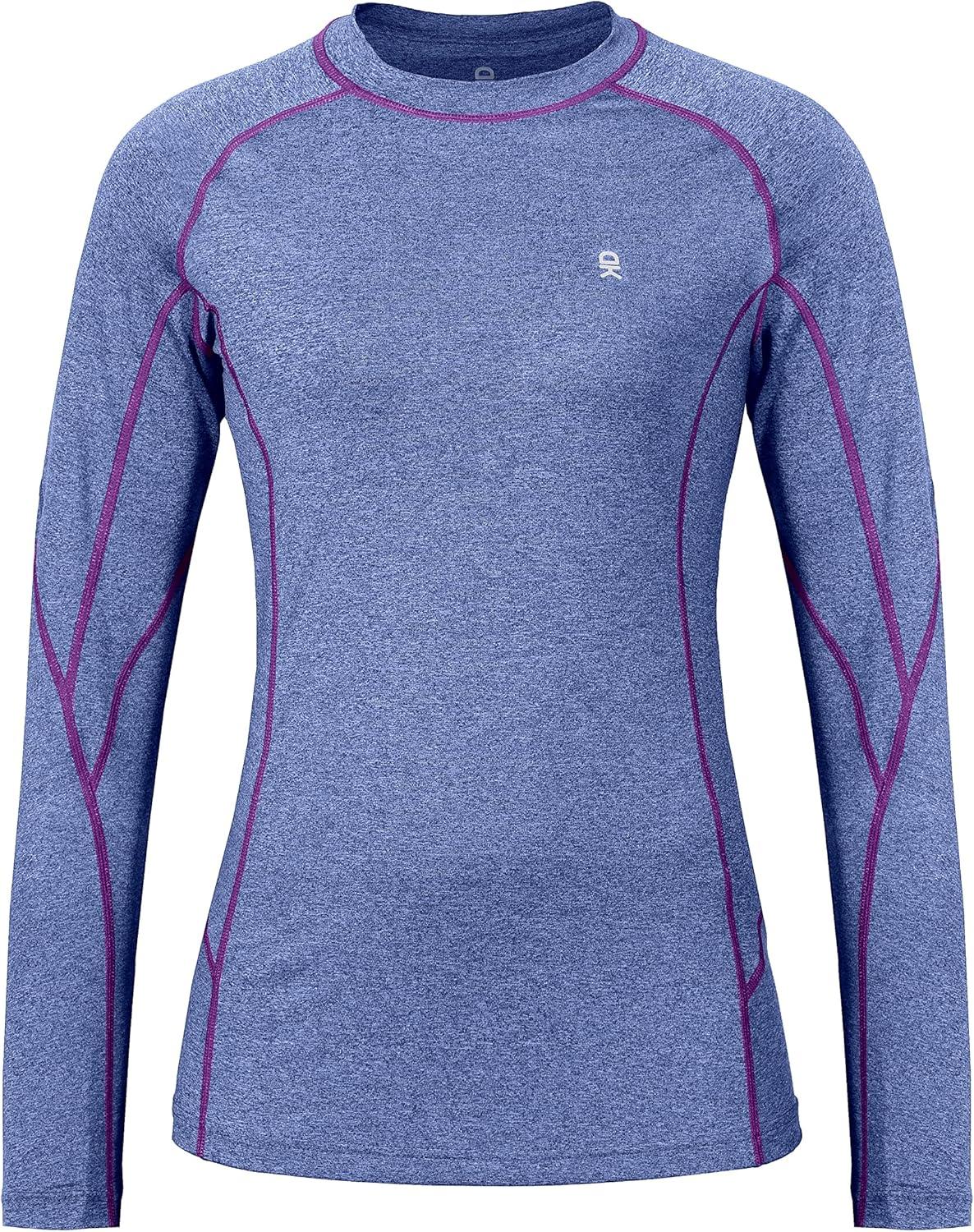 imageLittle Donkey Andy Womens Thermal Underwear Sets Lightweight Warm Base Layers Quick Dry Wicking Top and Bottom for Winter6 Deep Blue