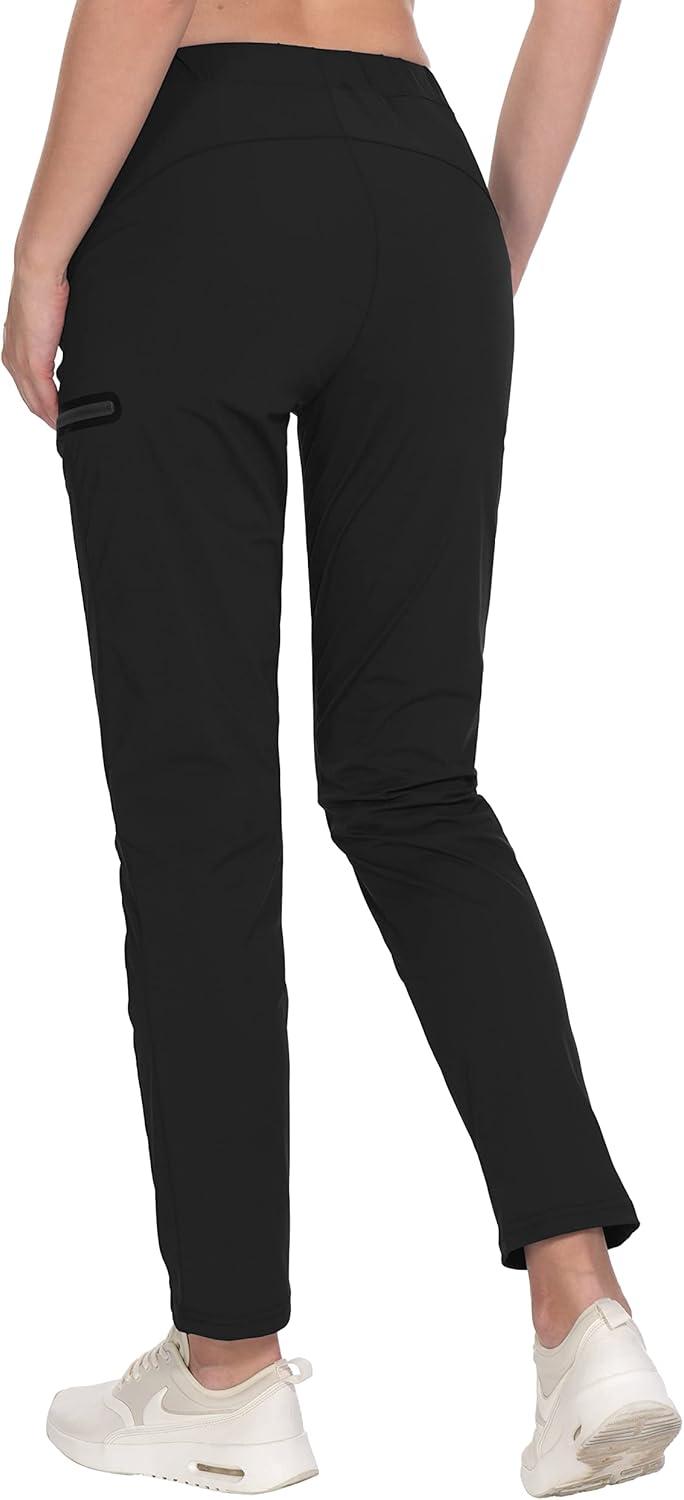 imageLittle Donkey Andy Womens UltraStretch Quick Dry Lightweight Ankle Pants Drawstring Active Travel HikingA1 Black