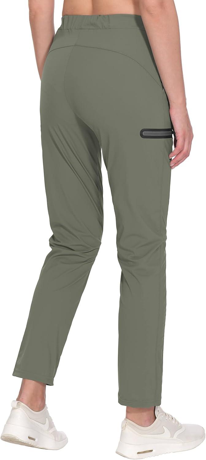 imageLittle Donkey Andy Womens UltraStretch Quick Dry Lightweight Ankle Pants Drawstring Active Travel HikingA6 Sage