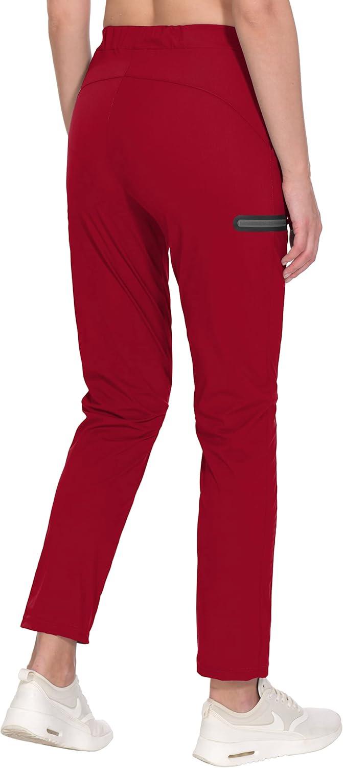 imageLittle Donkey Andy Womens UltraStretch Quick Dry Lightweight Ankle Pants Drawstring Active Travel HikingA9 Red