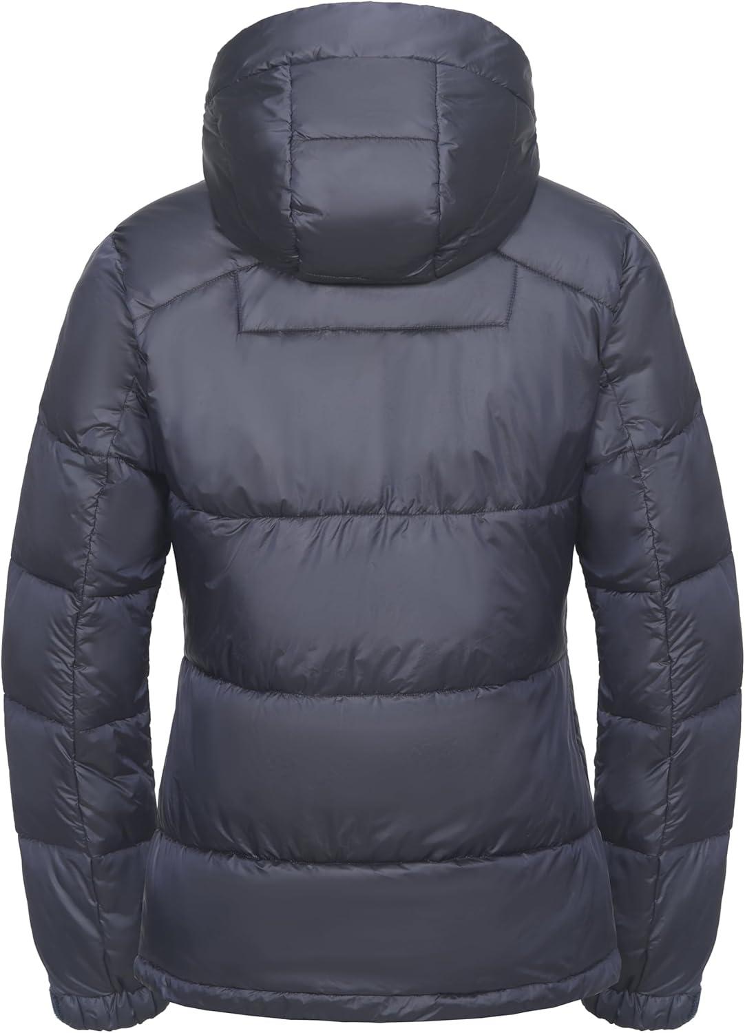imageLittle Donkey Andy Womens Warm Puffer Jacket Windproof Lightweiht Hooded Winter Coat Hiking TravelOmbre Blue