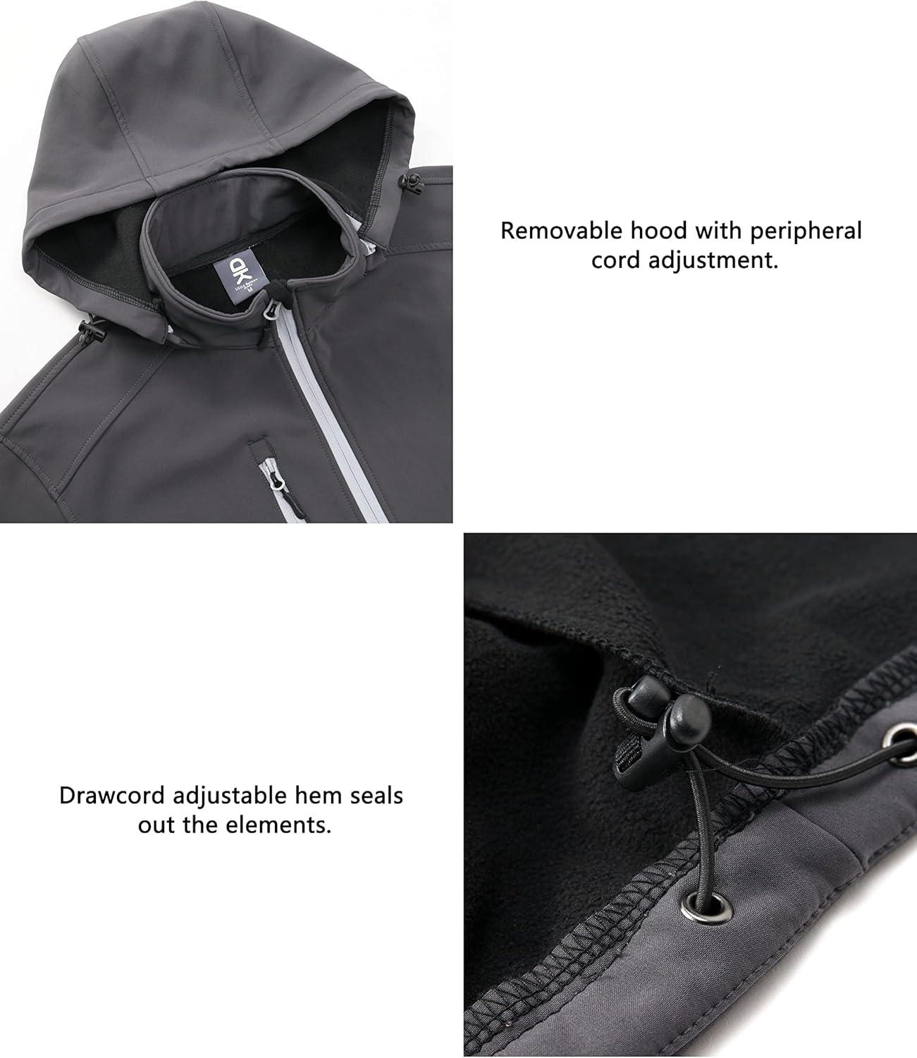 imageLittle Donkey Andy Womens Water Repellent Ski Snowboarding Jacket with Removable HoodGray