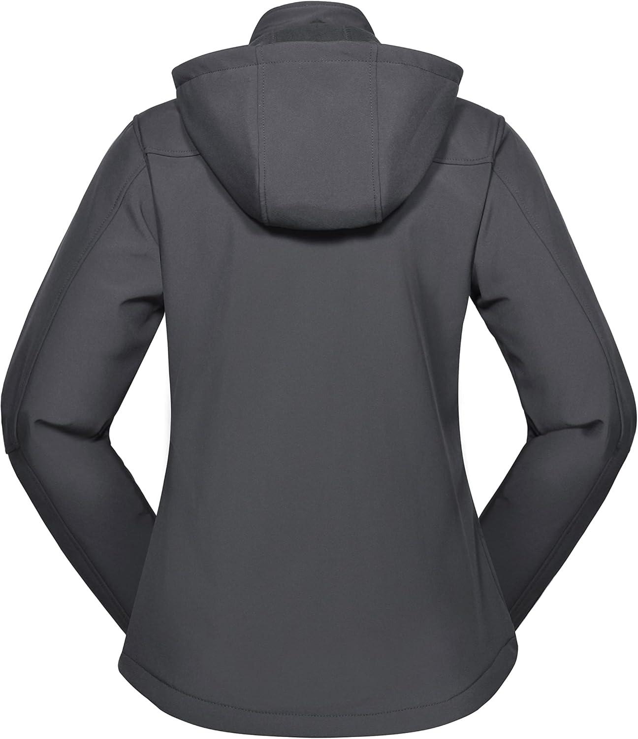 imageLittle Donkey Andy Womens Water Repellent Ski Snowboarding Jacket with Removable HoodGray