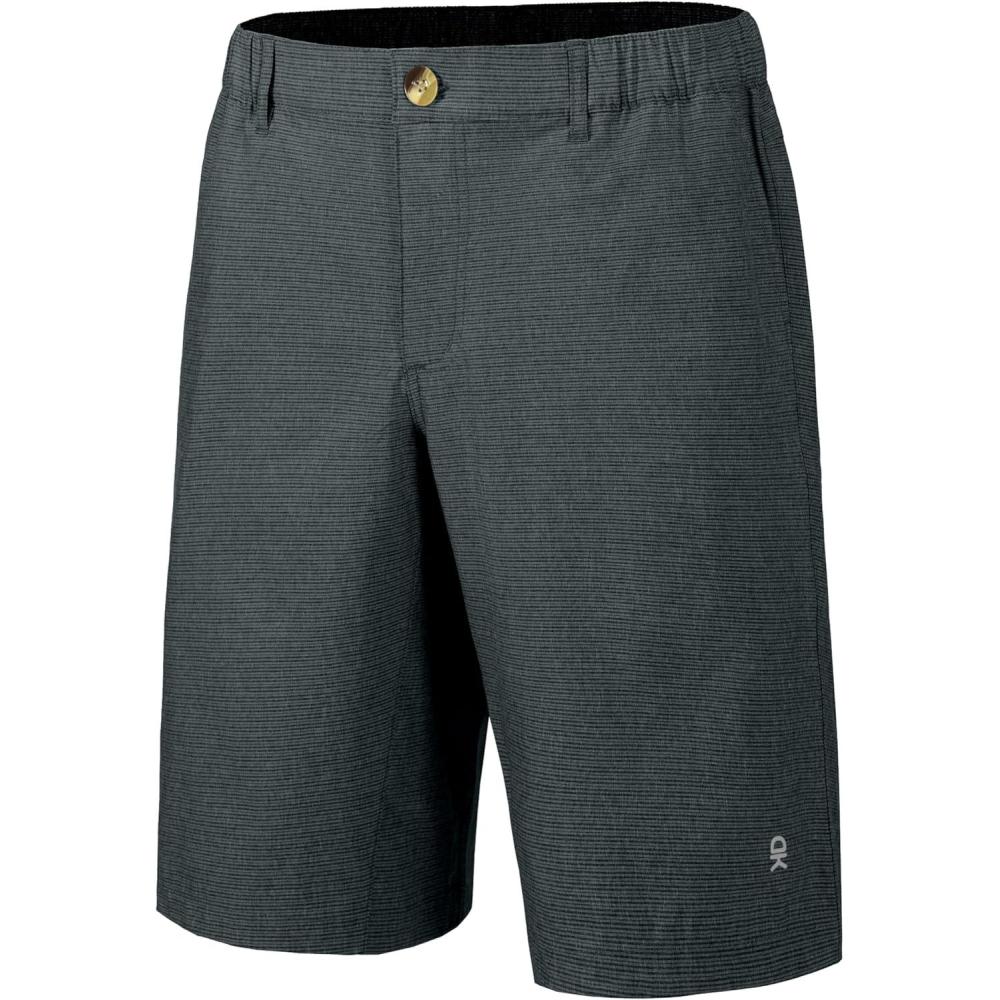 imageLittle Donkey Andy 12 Inch Inseam Golf Shorts for Men Bermuda Quick Dry Elastic Waist Shorts for Hiking Travel CasualA1 Black
