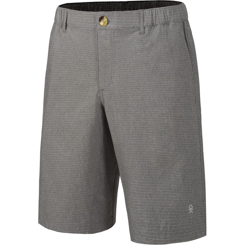 imageLittle Donkey Andy 12 Inch Inseam Golf Shorts for Men Bermuda Quick Dry Elastic Waist Shorts for Hiking Travel CasualA2 Gray
