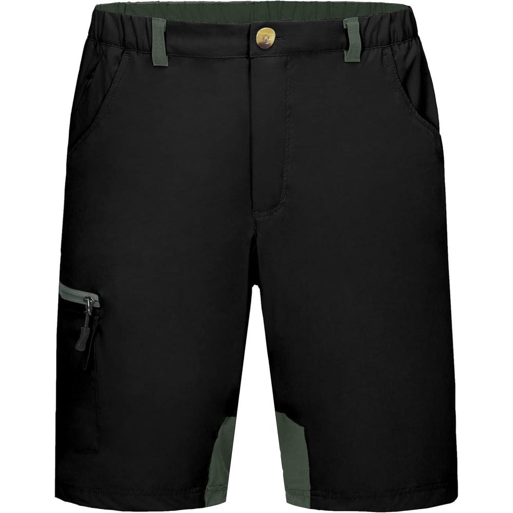 imageLittle Donkey Andy Mens Golf Hiking Cargo Shorts Quick Dry Stretch Lightweight Outdoor Shorts with Zipper Pockets9 Inch