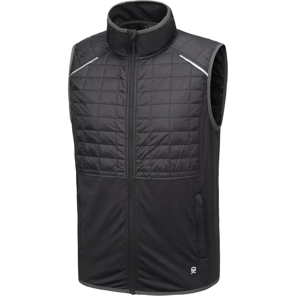 imageLittle Donkey Andy Mens Lightweight Golf Vest Warm Outdoor Sleeveless Jacket for Hiking Travel Running Casual1 Black