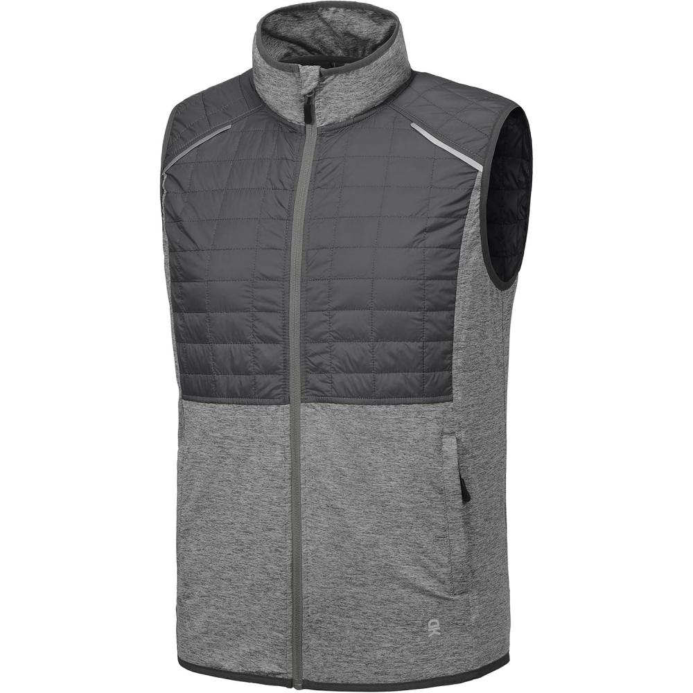 imageLittle Donkey Andy Mens Lightweight Golf Vest Warm Outdoor Sleeveless Jacket for Hiking Travel Running Casual2 Gray