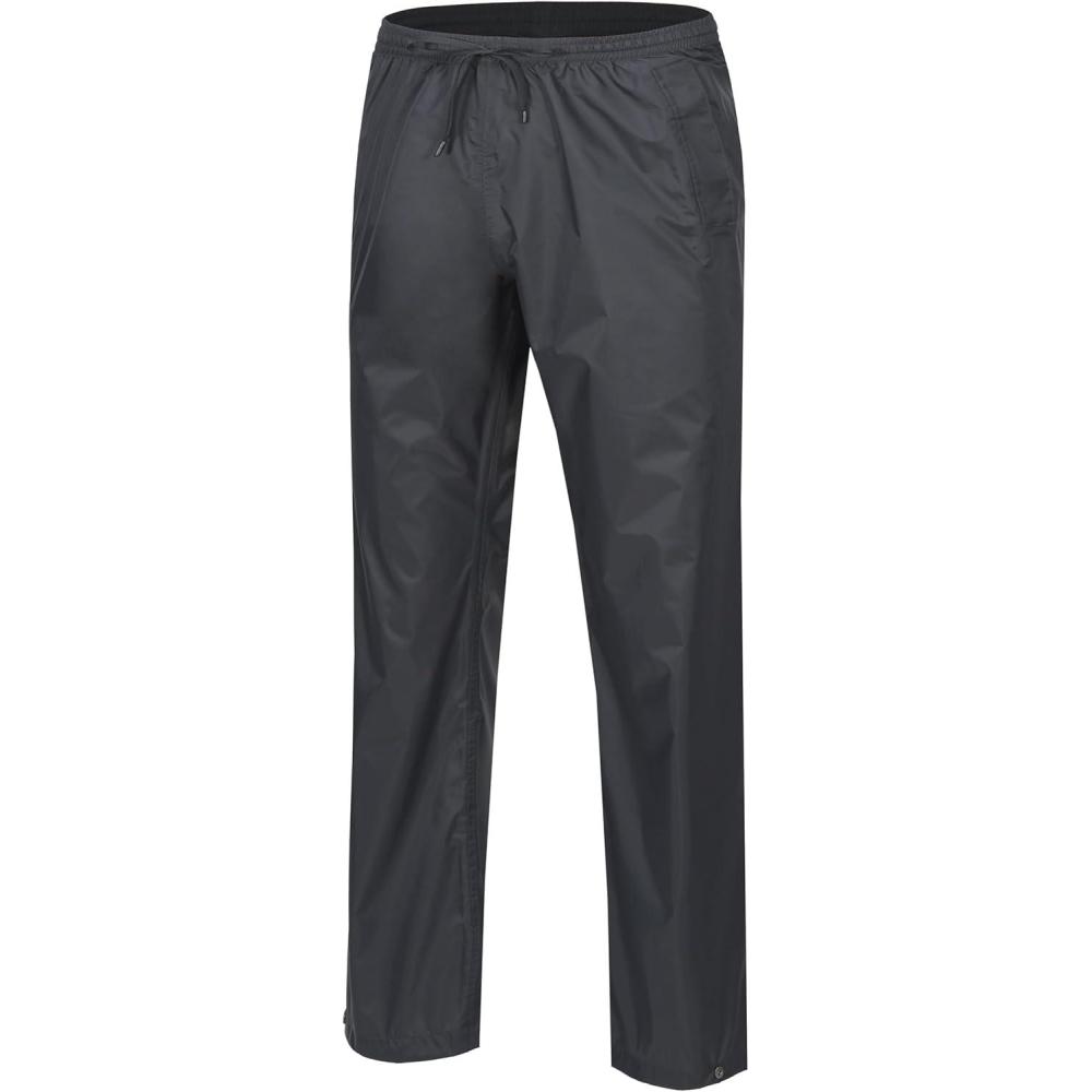 imageLittle Donkey Andy Mens Lightweight Packable Waterproof Rain Pants with Pockets for Hiking Travel FishingGrey