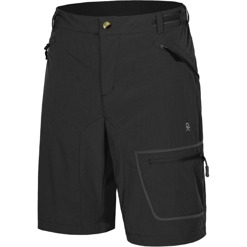 imageLittle Donkey Andy Mens Lightweight Quick Dry Hiking Shorts Breathable Outdoor Cargo Shorts for Fishing Travel Casual01 Black