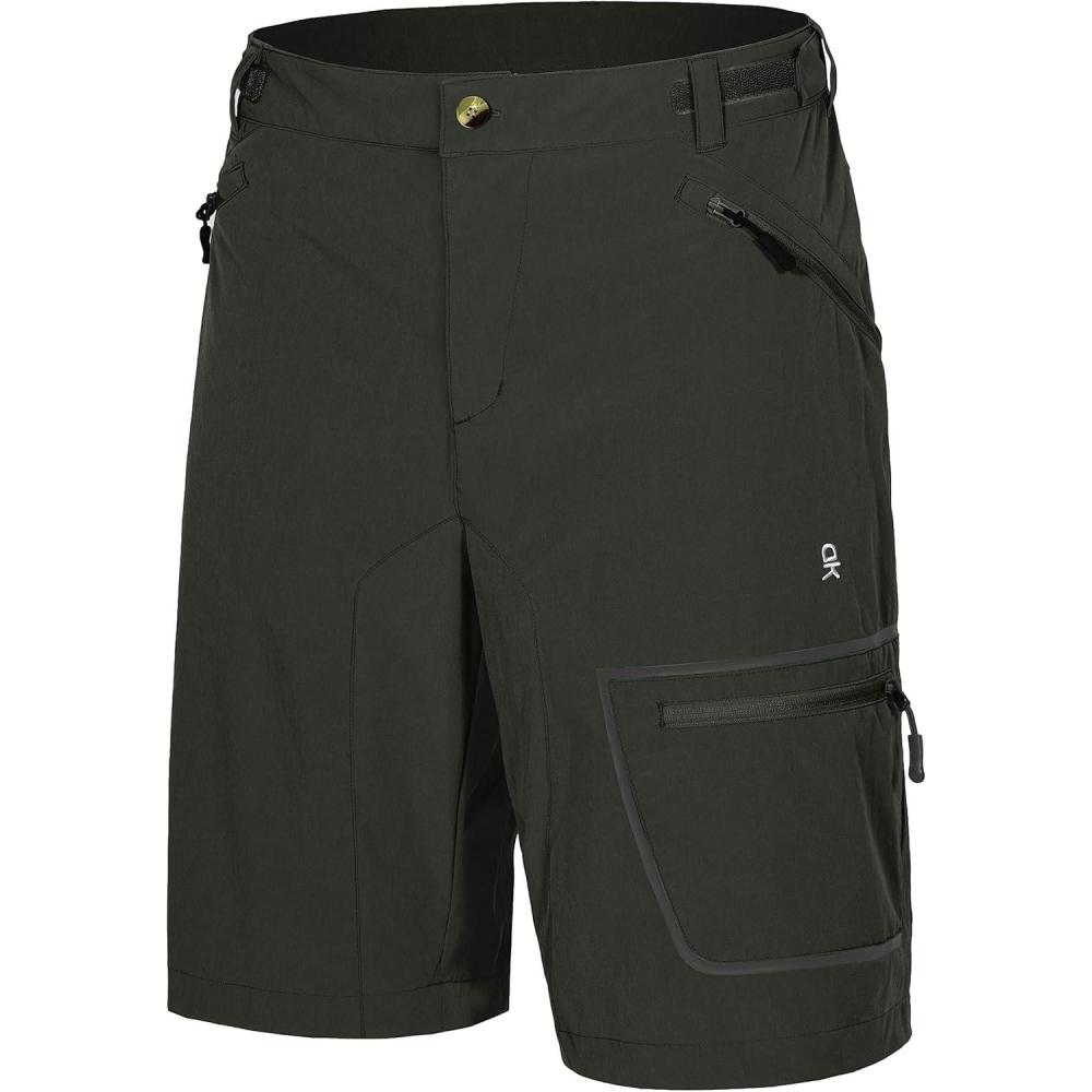 imageLittle Donkey Andy Mens Lightweight Quick Dry Hiking Shorts Breathable Outdoor Cargo Shorts for Fishing Travel Casual08 Army Green