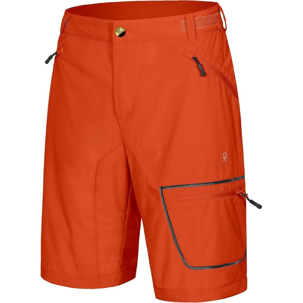 imageLittle Donkey Andy Mens Lightweight Quick Dry Hiking Shorts Breathable Outdoor Cargo Shorts for Fishing Travel Casual11 Orange