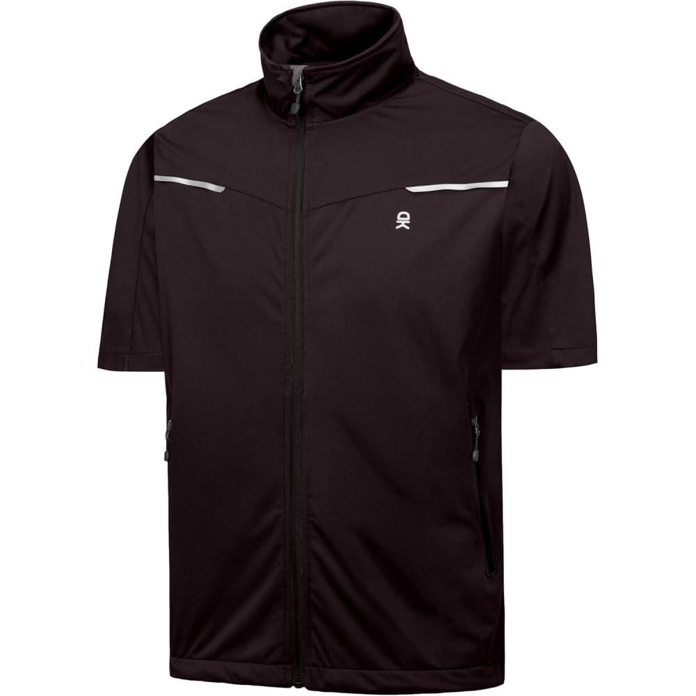 imageLittle Donkey Andy Mens Lightweight Softshell Vests Short Sleeve Jackets for Golfing Hiking RunningDeep Brown