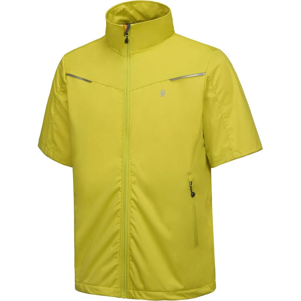 imageLittle Donkey Andy Mens Lightweight Softshell Vests Short Sleeve Jackets for Golfing Hiking RunningPure Gold Yellow