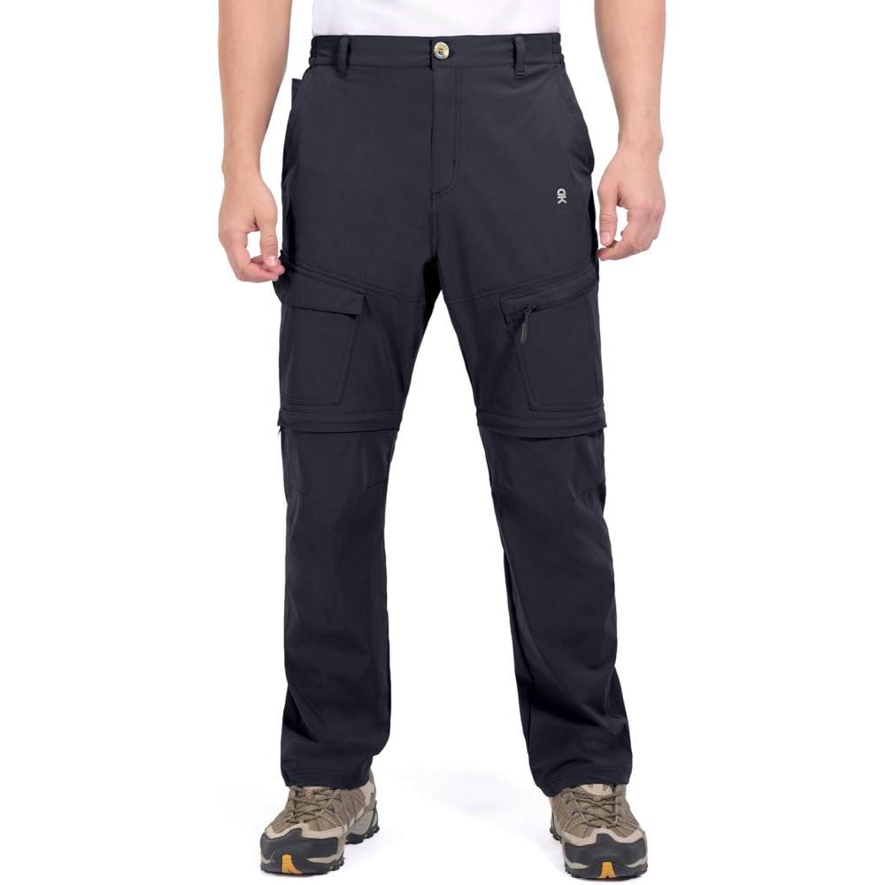 imageLittle Donkey Andy Mens Outdoor Sports Two Section Trousers Mountaineering Hiking HikingOne Zipoff Navy Blue