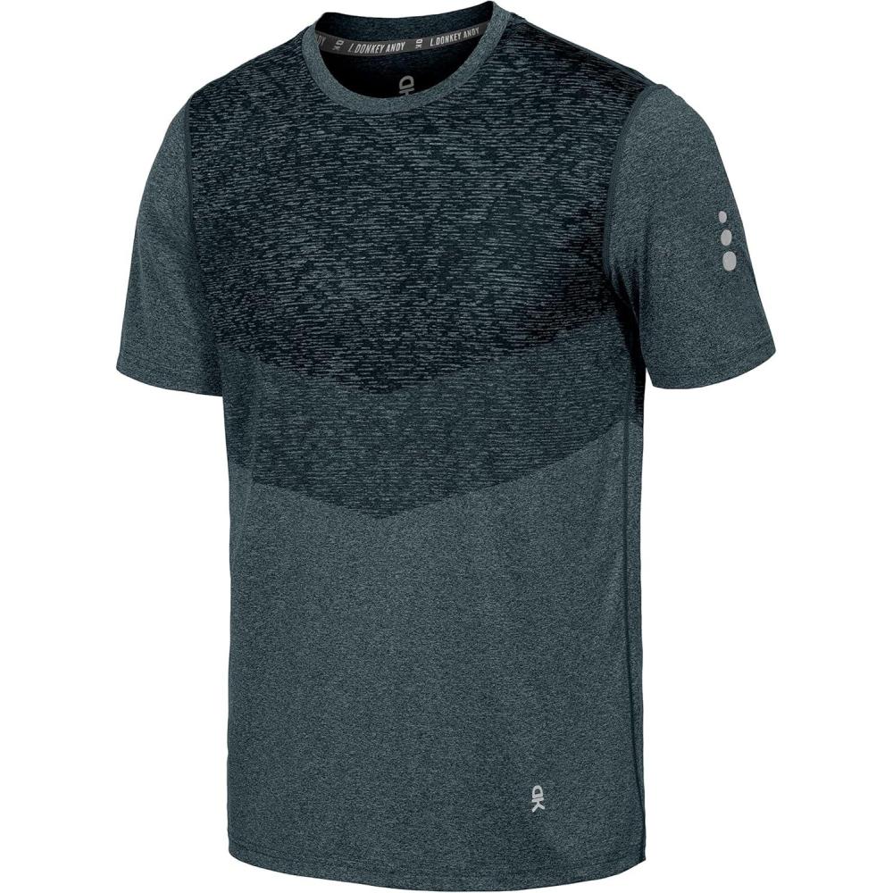 imageLittle Donkey Andy Mens Quick Dry Sweat Wicking Stretch Short Sleeve TShirt UV Protection Workout Running Hiking TeeBlack Heather