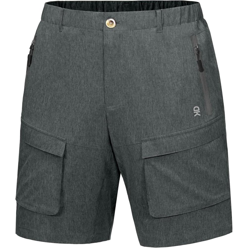 imageLittle Donkey Andy Mens Stretch Quick Dry Cargo Shorts for Hiking Camping TravelGrey Heather