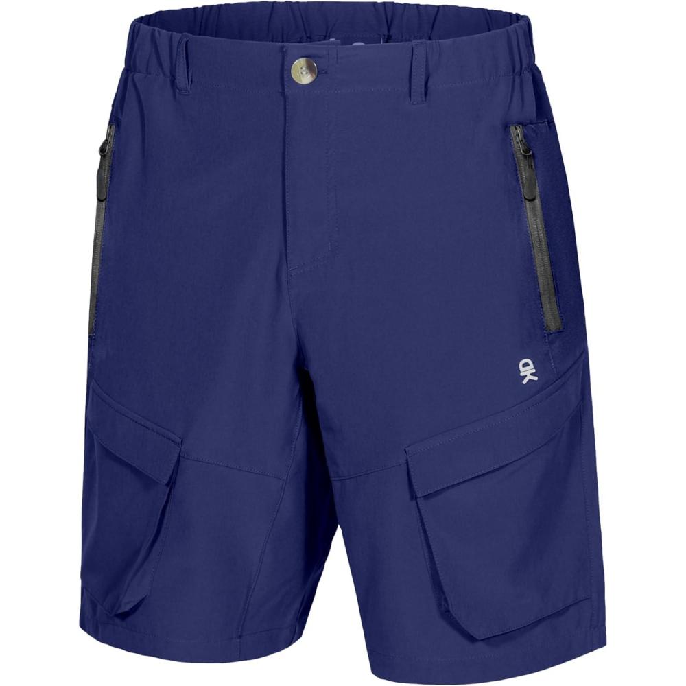 imageLittle Donkey Andy Mens Stretch Quick Dry Cargo Shorts for Hiking Camping TravelNavy
