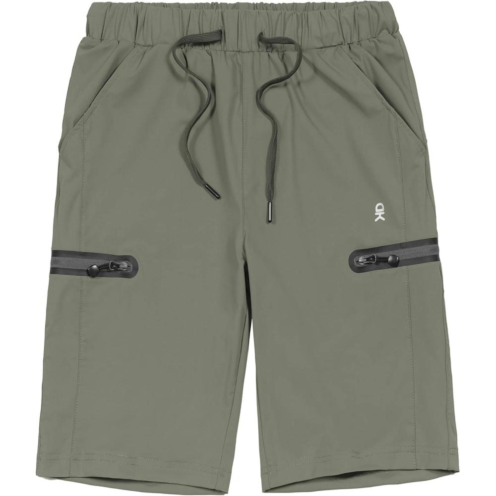 imageLittle Donkey Andy Mens UltraStretch Quick Dry Lightweight Bermuda Shorts Drawstring Zipper Pocket Hiking Travel GolfSage