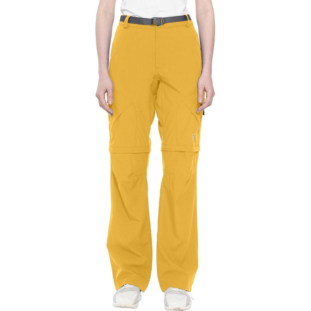 imageLittle Donkey Andy Womens Convertible Hiking Pants Quick Dry Zip Off Shorts Lightweight Fishing Travel TrousersUpgrade Yellow