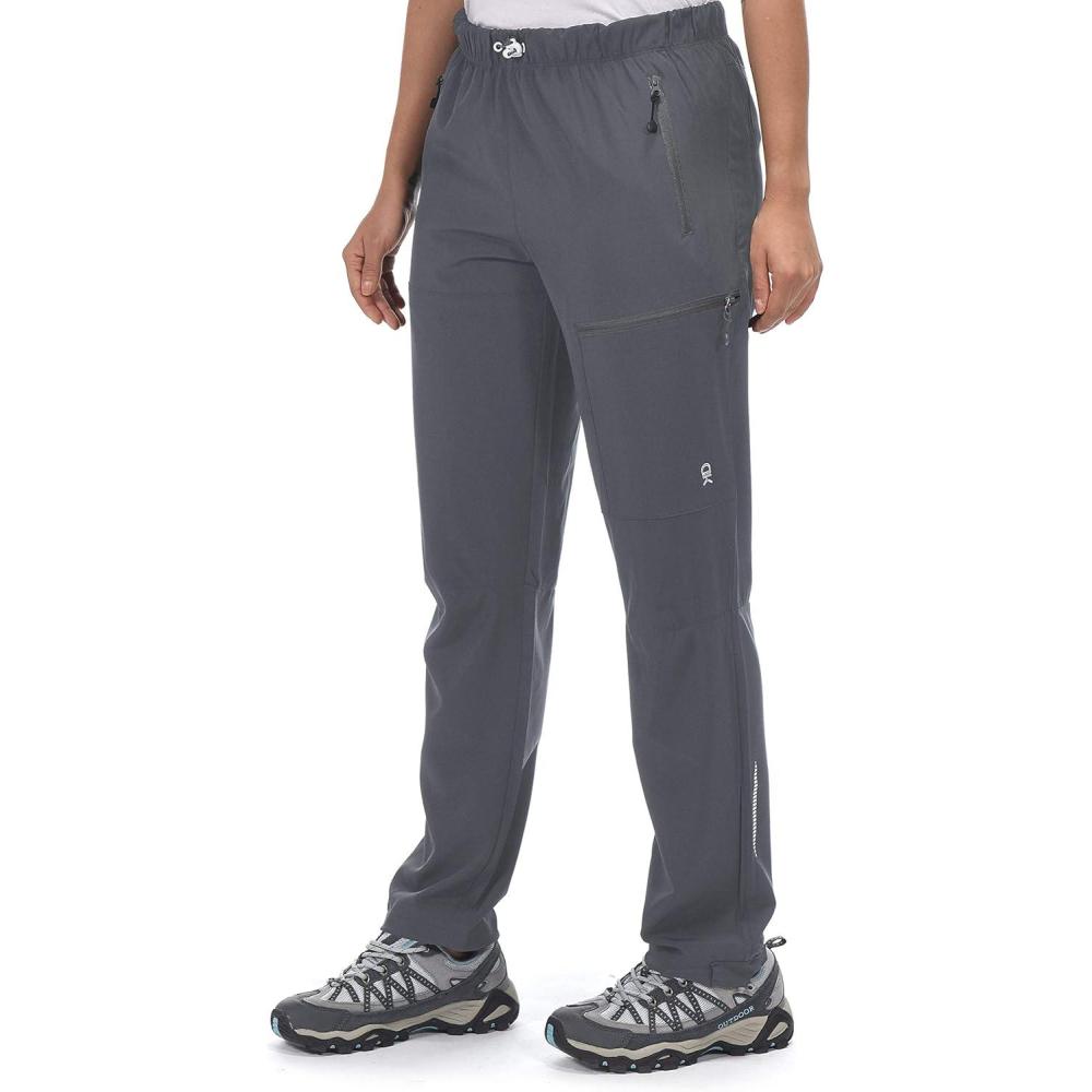 imageLittle Donkey Andy Womens Lightweight Quick Dry Cargo Hiking Pants UPF 50 Stretch Travel Casual TrousersA02 Gray