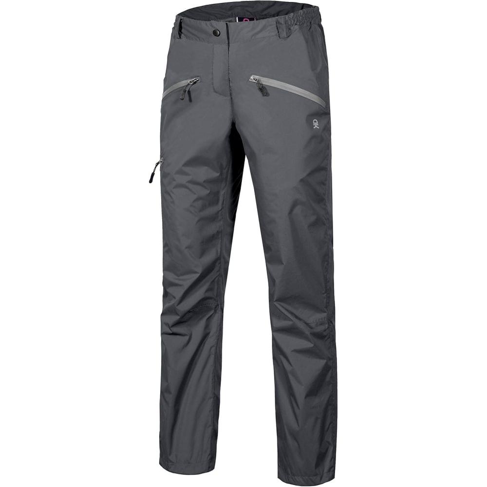 imageLittle Donkey Andy Womens Lightweight Waterproof Rain Pants Breathable Hiking Pants for Outdoor FishingA02 Gray