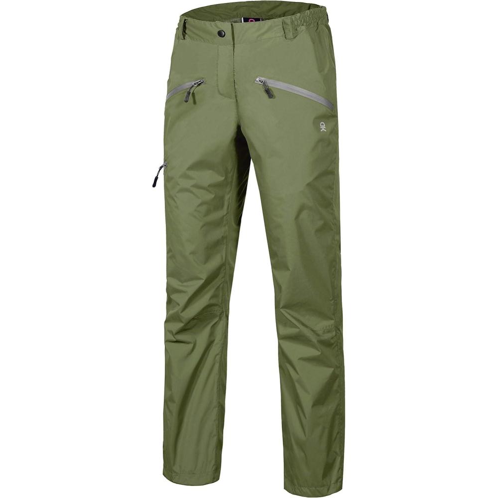 imageLittle Donkey Andy Womens Lightweight Waterproof Rain Pants Breathable Hiking Pants for Outdoor FishingA05 Olive