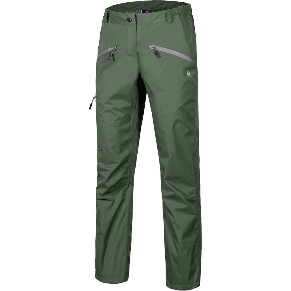 imageLittle Donkey Andy Womens Lightweight Waterproof Rain Pants Breathable Hiking Pants for Outdoor FishingA06 Military Olive