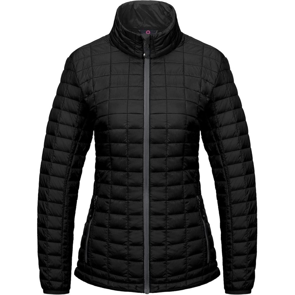 imageLittle Donkey Andy Womens Puffer Jacket Lightweight Warm Hiking Jacket with PostConsumer Synthetic InsulationBlack