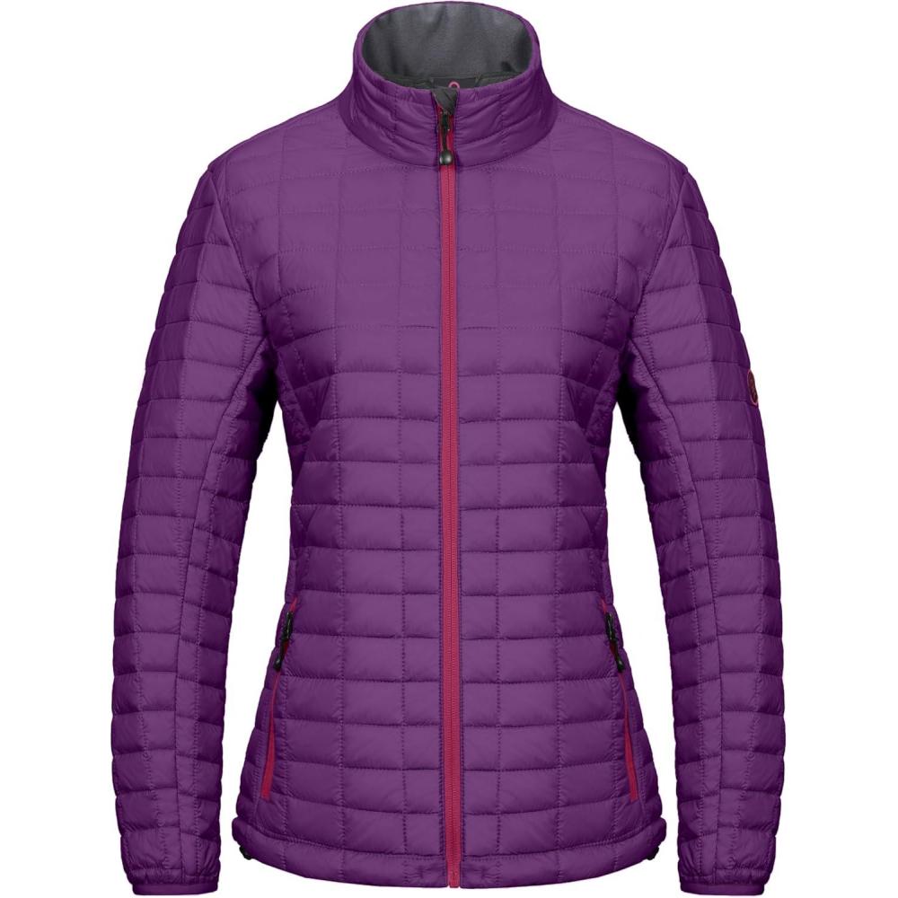 imageLittle Donkey Andy Womens Puffer Jacket Lightweight Warm Hiking Jacket with PostConsumer Synthetic InsulationUpgrade Purple