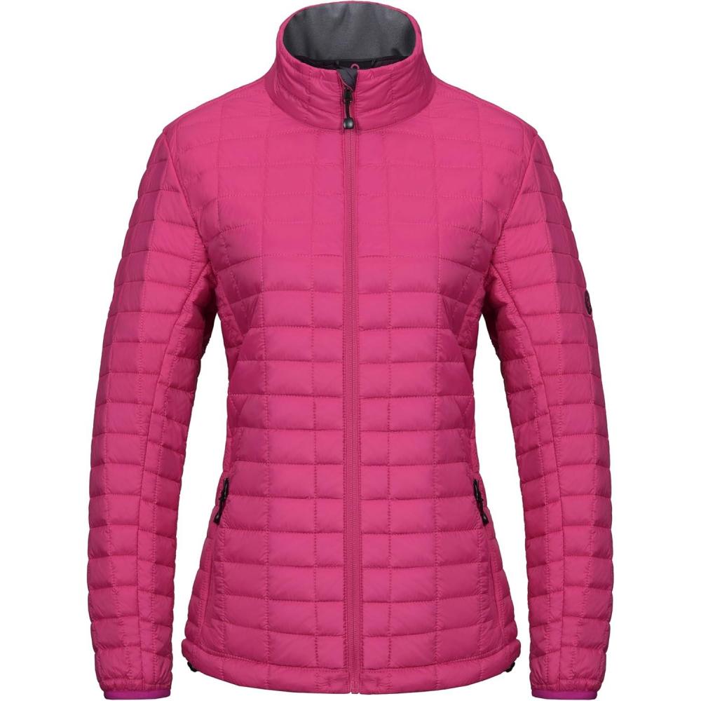 imageLittle Donkey Andy Womens Puffer Jacket Lightweight Warm Hiking Jacket with PostConsumer Synthetic InsulationUpgrade Rose