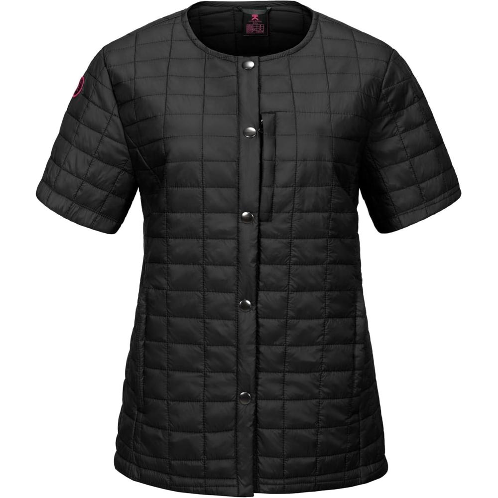 imageLittle Donkey Andy Womens Puffer Vest Cap Sleeve Quilted Lightweight Down Jacket for Hiking TravelBlack