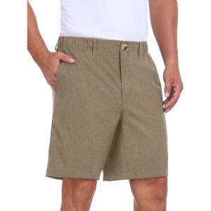Little Donkey Andy Men’s Bermuda 9 Inch Lightweight Quick Dry Stretch Shorts Golf Hiking Travel(Otter)