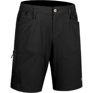 Little Donkey Andy Men’s Hiking Cargo Shorts Quick Dry Waterproof Lightweight Golf Shorts Stretch Casual Short with 9 Pockets(Black)