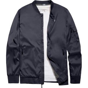 Little Donkey Andy Men’s Lightweight Bomber Jacket Causal Fashion Flight Windbreaker Fall Spring Outdoor Coat(Navy)
