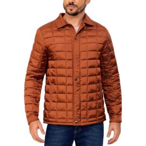 Little Donkey Andy Men’s Lightweight Quilted Puffer Jacket Windproof Thermal Winter Coat with Recycled Insulation(B-orange)