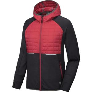 Little Donkey Andy Men’s Lightweight Running Jackets Full Zip Hooded Sports Jacket for Winter Hiking Golf Casual(A5. Black/Dark Red)