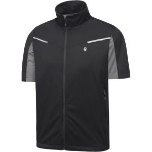 Little Donkey Andy Men’s Lightweight Softshell Vests Short Sleeve Jackets for Golfing Hiking Running(Black)