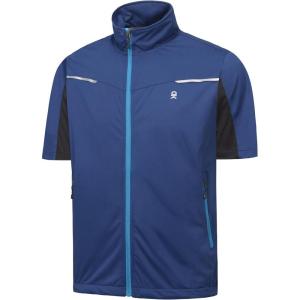 Little Donkey Andy Men’s Lightweight Softshell Vests Short Sleeve Jackets for Golfing Hiking Running(Blue)