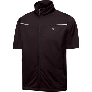 Little Donkey Andy Men’s Lightweight Softshell Vests Short Sleeve Jackets for Golfing Hiking Running(Deep Brown)
