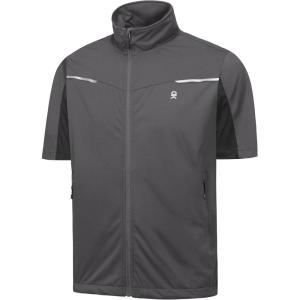 Little Donkey Andy Men’s Lightweight Softshell Vests Short Sleeve Jackets for Golfing Hiking Running(Grey)