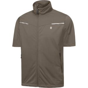 Little Donkey Andy Men’s Lightweight Softshell Vests Short Sleeve Jackets for Golfing Hiking Running(Light Brown)
