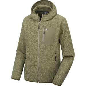 Little Donkey Andy Men’s Lightweight Warm Polar Fleece Running Jacket Hooded Full Zip Hiking Golf Casual Jacket(Olive Green Heather)