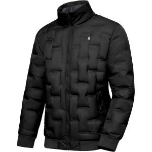 Little Donkey Andy Men’s Puffer Warm Jacket Windproof Winter Coat with Recycled Insulation(Black)